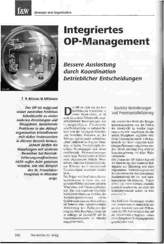 Vorschauseite 1: Integriertes OP-Management