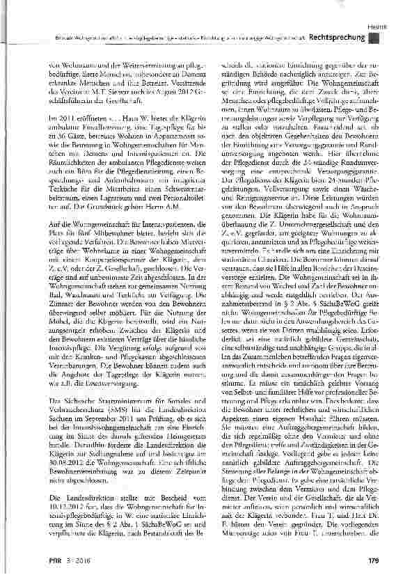 Vorschauseite 2: Betreute Wohngemeinschaft für Intensivpflegebedürftige - stationäre Einrichtung oder unabhängige Wohngemeinschaft für Pflegebedürftige
