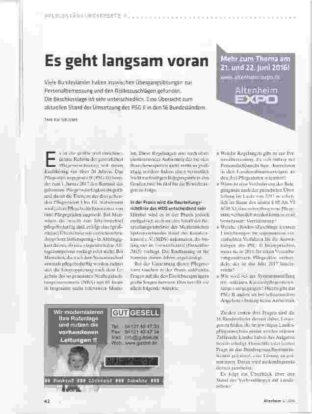Vorschauseite 1: Es geht langsam voran