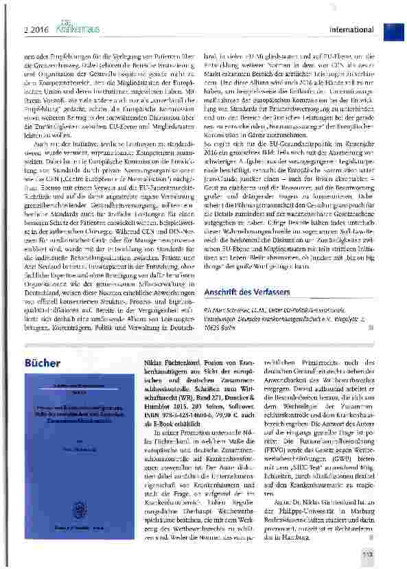 Vorschauseite 3: EU-Gesundheitspolitik im Krisenjahr 2016