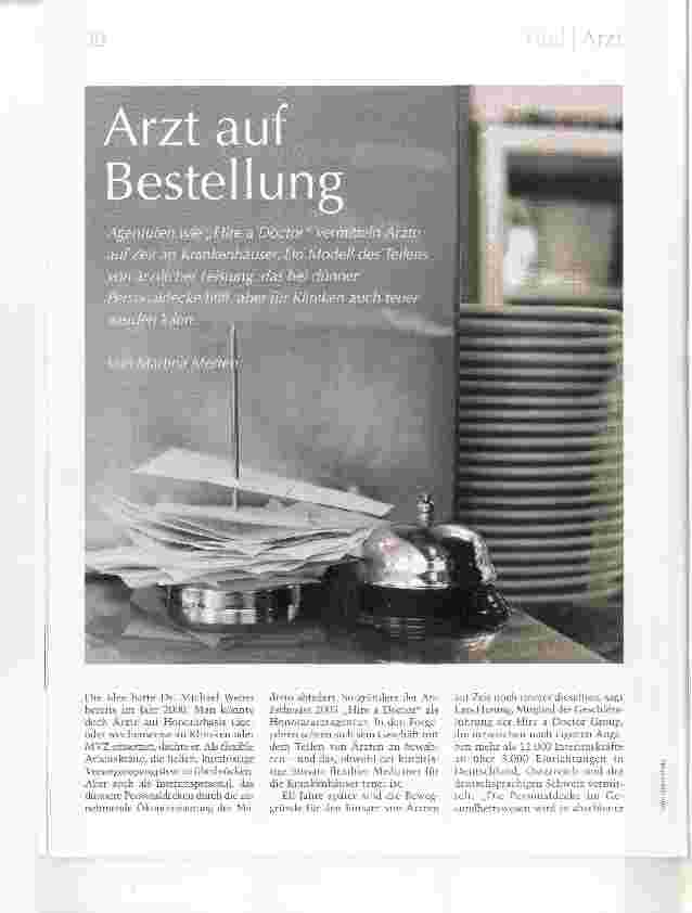 Vorschauseite 1: Arzt auf Bestellung