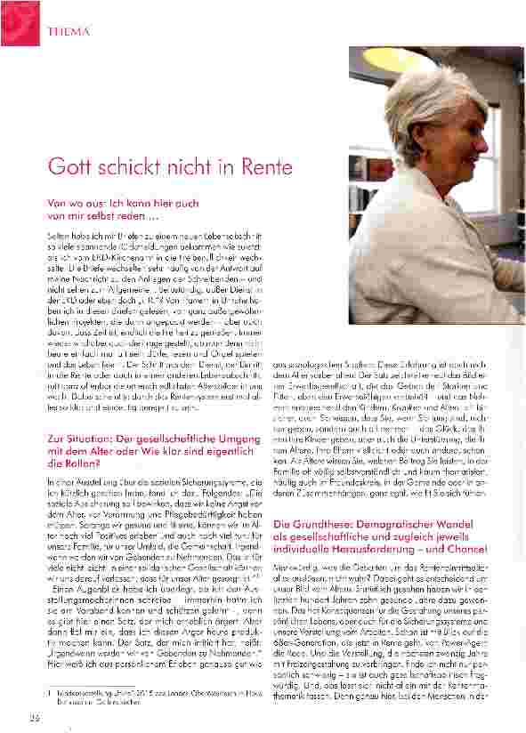Vorschauseite 1: Gott schickt nicht in Rente