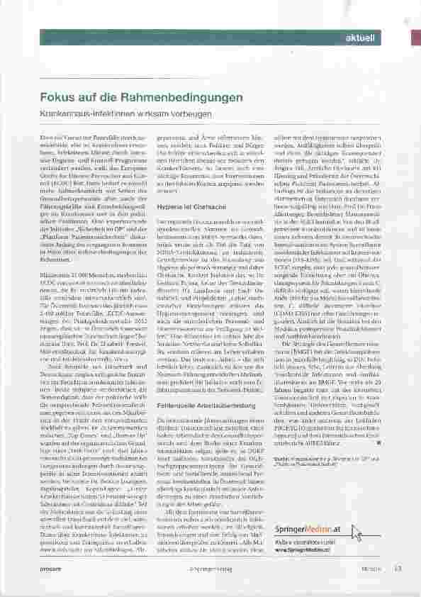 Vorschauseite 1: Fokus auf die Rahmenbedingungen