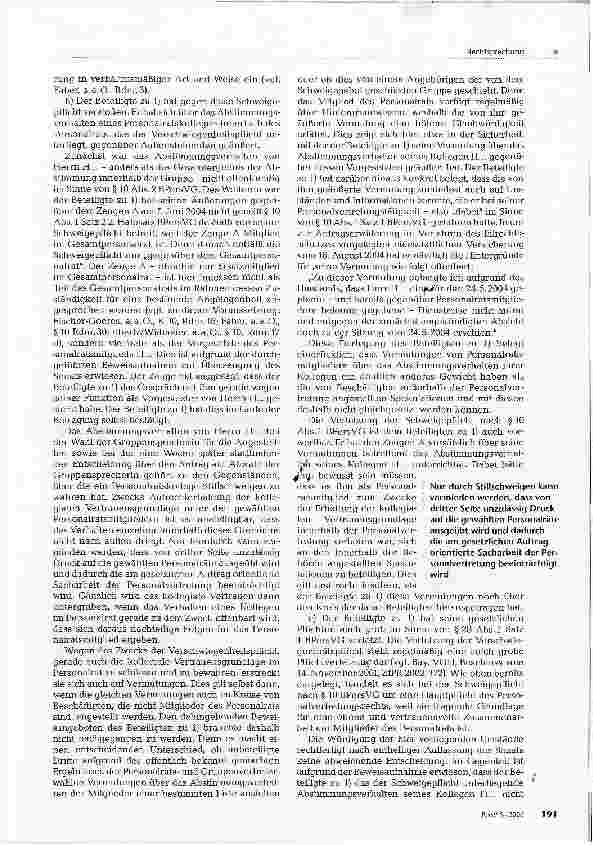 Vorschauseite 3: Ausschluss aus dem Personalrat wegen Bruches der Schweigepflicht