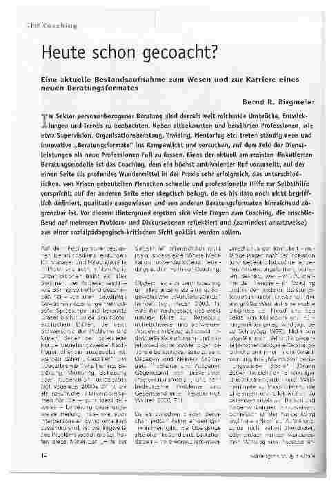 Vorschauseite 1: Heute schon gecoacht?