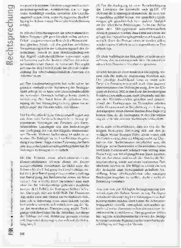 Vorschauseite 4: Zum Urlaubsanspruch einer arbeitnehmerähnlichen Person