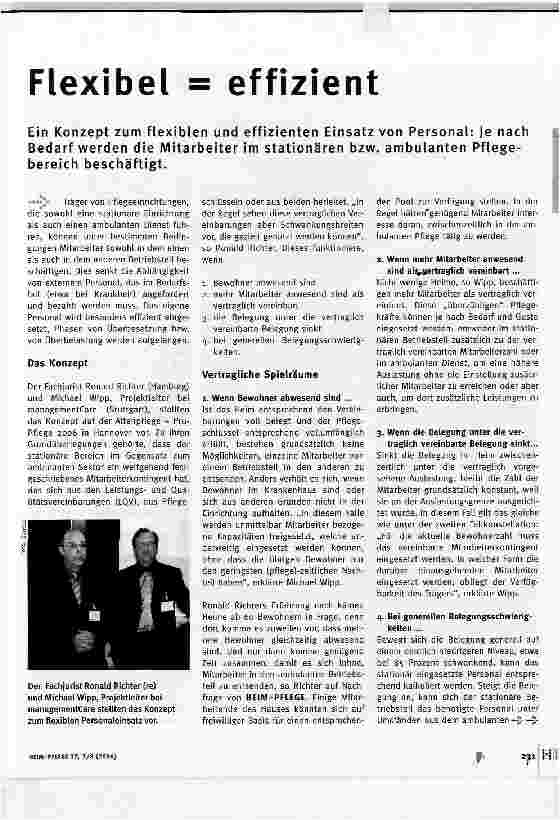 Vorschauseite 1: Flexibel = effizientEin Konzept zum flexiblen und effizienten Einsatz von Person