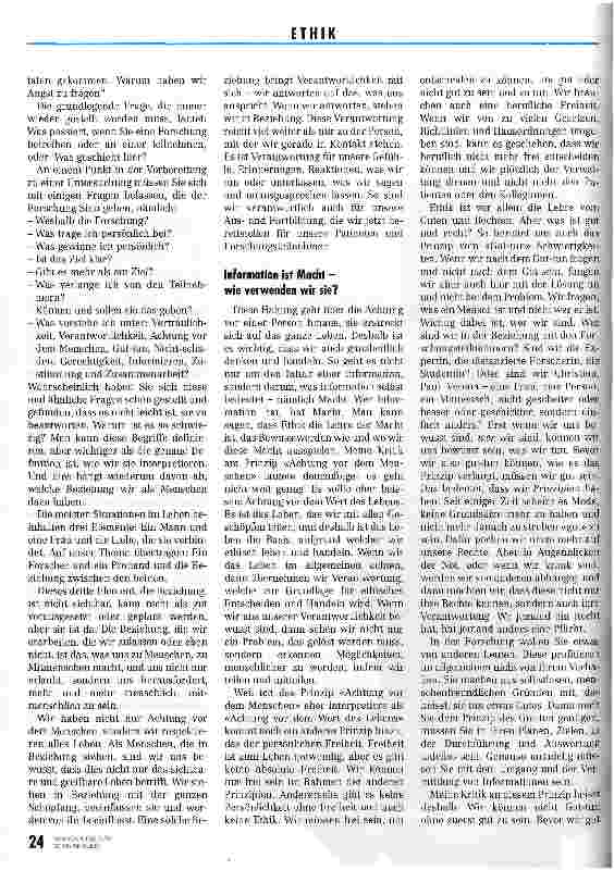 Vorschauseite 4: Pflegeforschung und die ethische Herausforderung Ethische Prinzipien und wie sie gelebt werden können