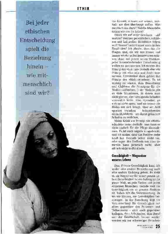 Vorschauseite 5: Pflegeforschung und die ethische Herausforderung Ethische Prinzipien und wie sie gelebt werden können