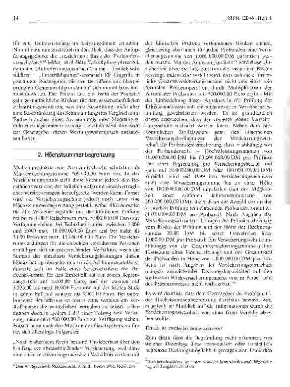 Vorschauseite 4: Die Probandenversicherung bei klinischen Prüfungen mit Medizinprodukten