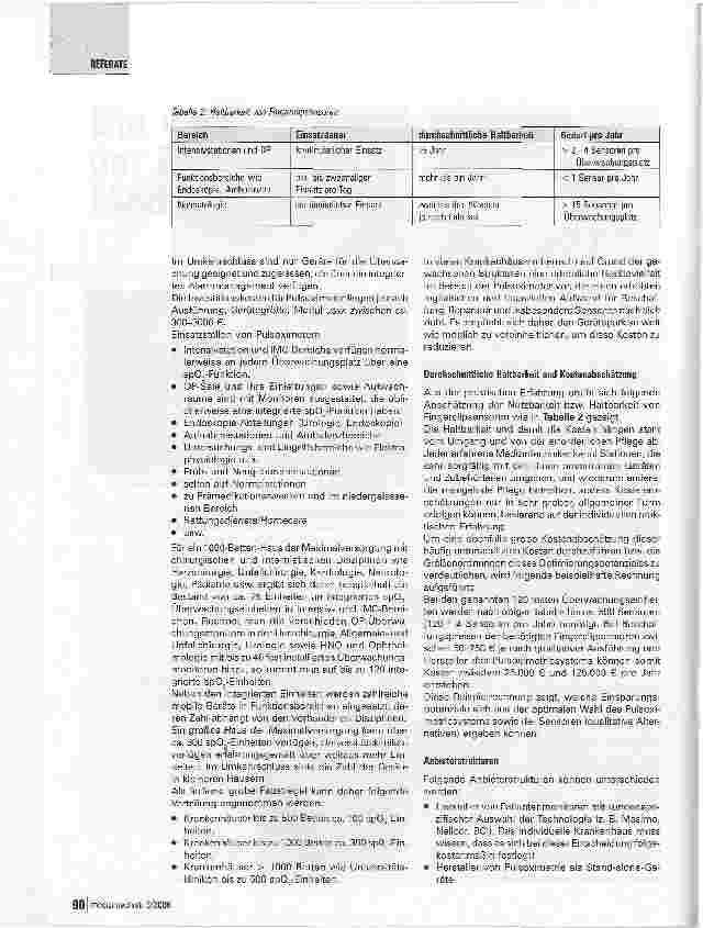 Vorschauseite 3: Die wirtschaftliche Bedeutung der Pulsoximetrie in der Medizintechnik1 - Teil 2