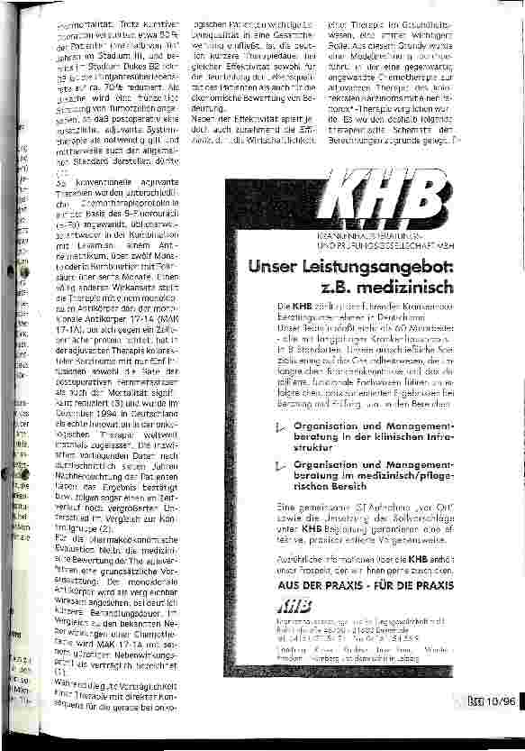 Vorschauseite 2: Eine rationale Therapie erfaßt Kosten und Nutzen - Pharmaökonomie in der Onkologie am Beispiel der adjuvanten Therapie des kolorektalen Karzinoms