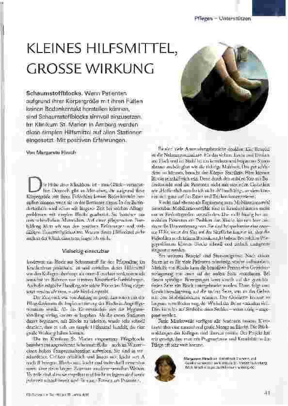 Vorschauseite 1: KLEINES HILFSMITTEL, GROSSE WIRKUNG