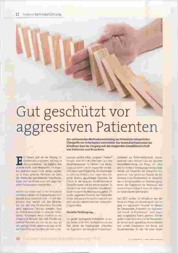 Vorschauseite 1: Gut geschützt vor aggressiven Patienten