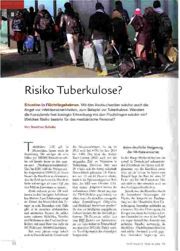 Vorschauseite 1: Risiko Tuberkulose?