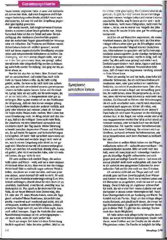 Vorschauseite 2: Nur meine Gefühle sind mir geblieben Fiktive Gedanken eines Alzheimerkranken