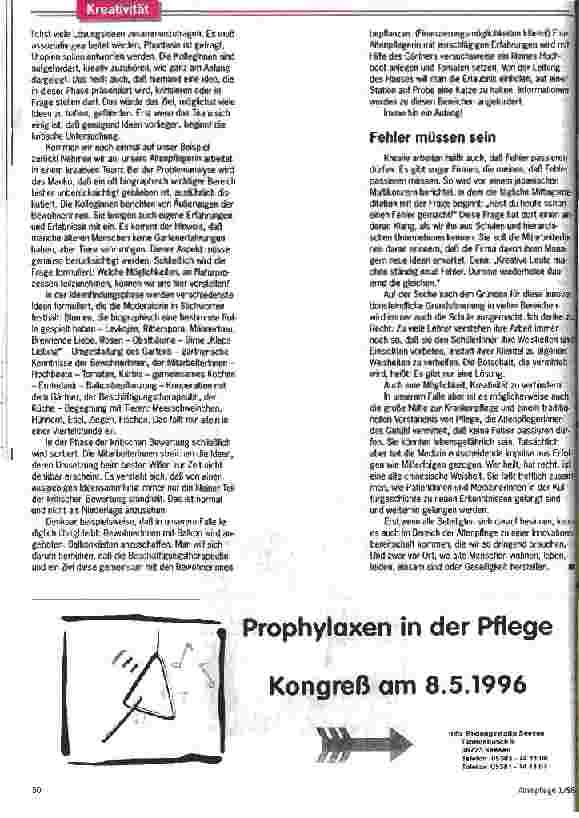 Vorschauseite 4: Es gibt nicht nur eine Lösung Kreativität in der Altenpflege: Neue Ideen entwickeln, neue Ansätze verwirklichen