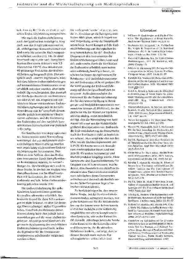 Vorschauseite 6: Endotoxine und die Wiederaufbereitung von Medizinprodukten