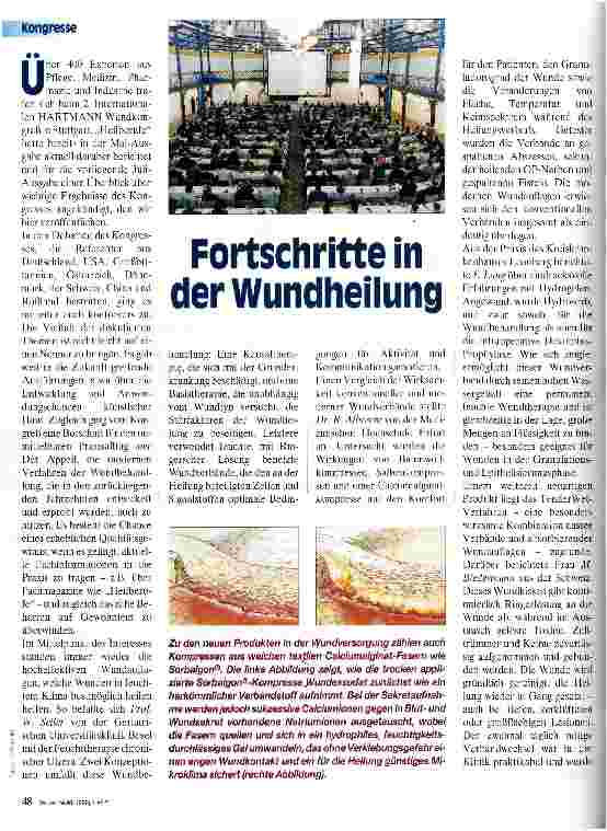 Vorschauseite 1: Fortschritte in der Wundheilung