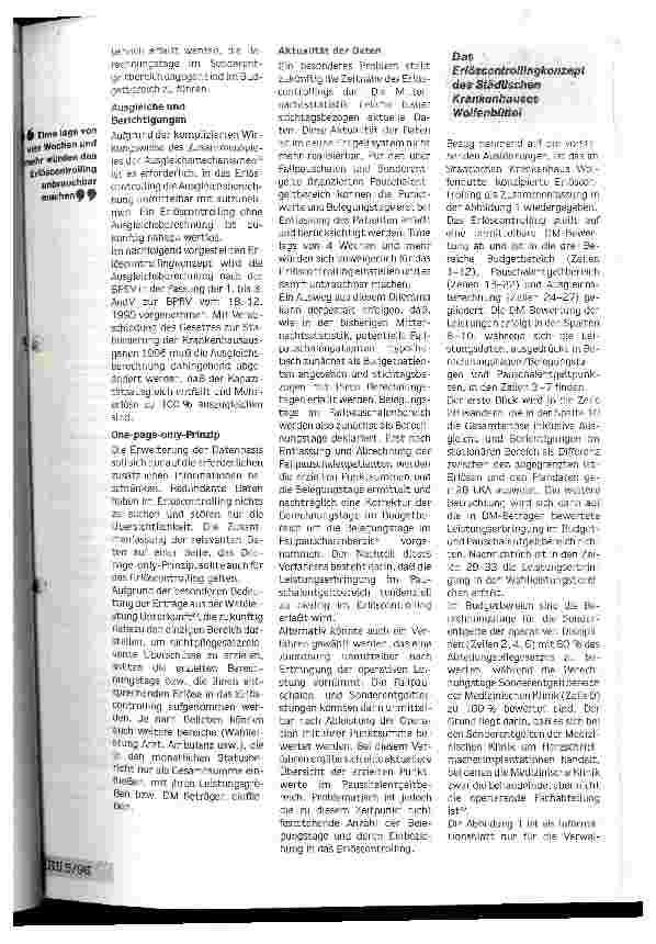 Vorschauseite 2: Aktuell und umfassend - Erlöscontrolling unter dem neuen Entgeltsystem Für erhöhten Informationsbedarf ist die Mitternachtsstatistik nicht mehr ausreichend