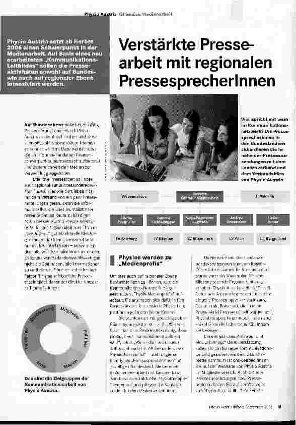 Vorschauseite 1: Verstärkte Pressearbeit mit regionalen Pressesprecherinnen