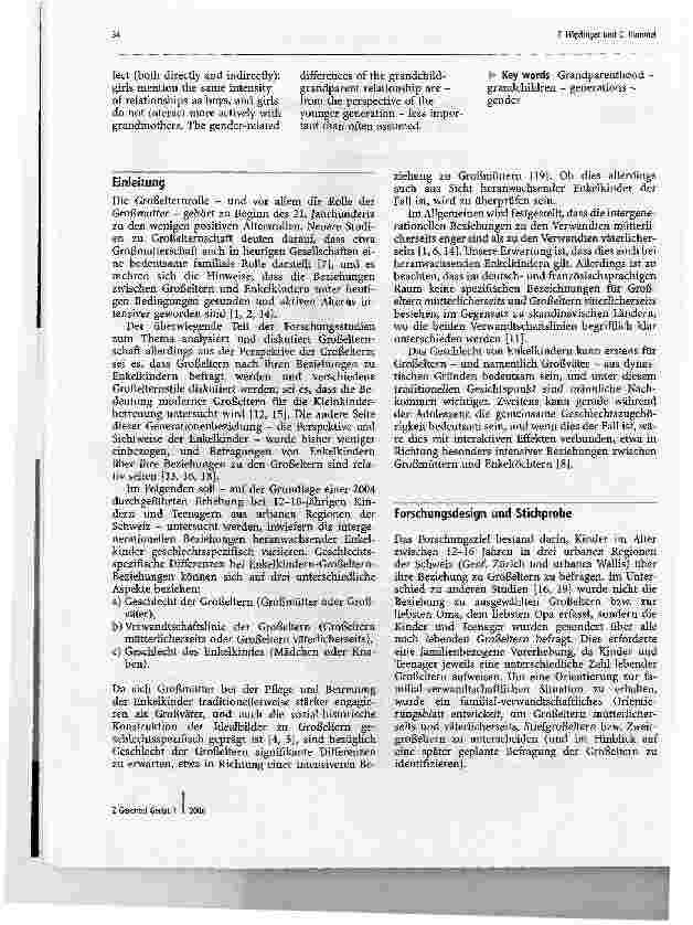 Vorschauseite 2: Heranwachsende Enkelkinder und ihre GroßelternIm Geschlechtervergleich