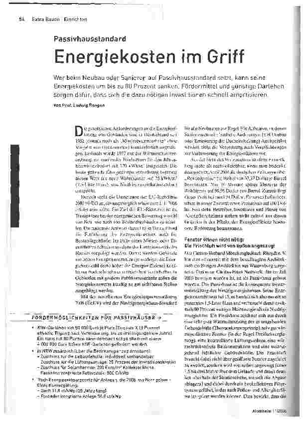 Vorschauseite 1: Energiekosten im Griff