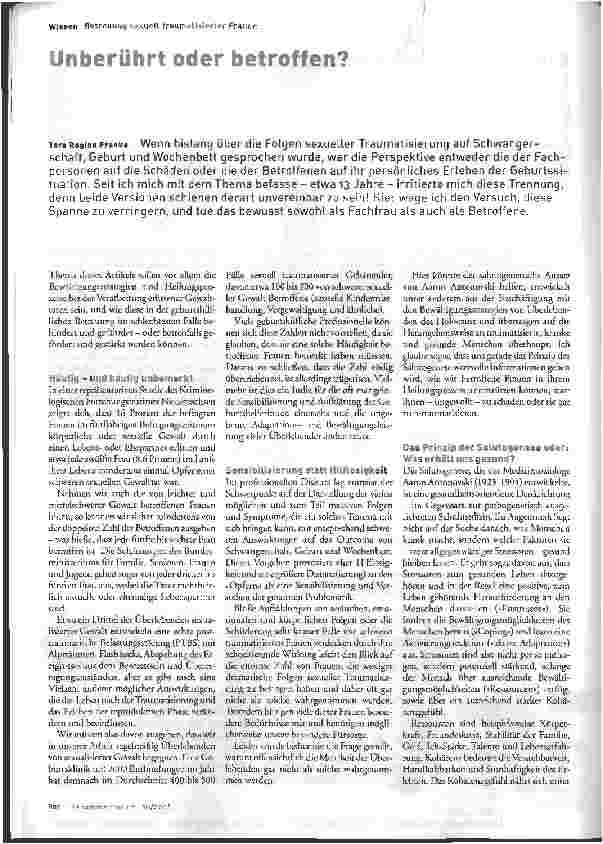 Vorschauseite 1: Unberührt oder betroffen?