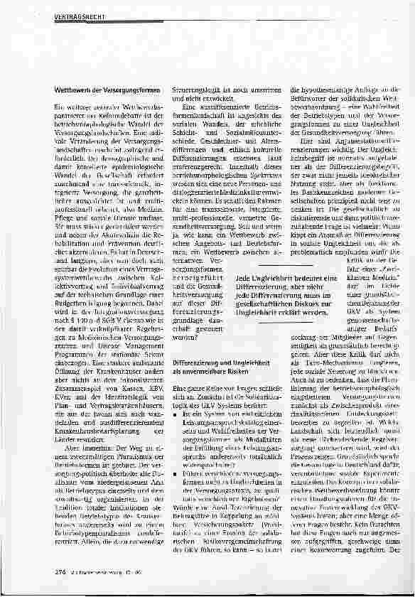 Vorschauseite 3: Wettbewerb in der Gesundheitsversorgung - Wie viel Differenzierung braucht die GKV?