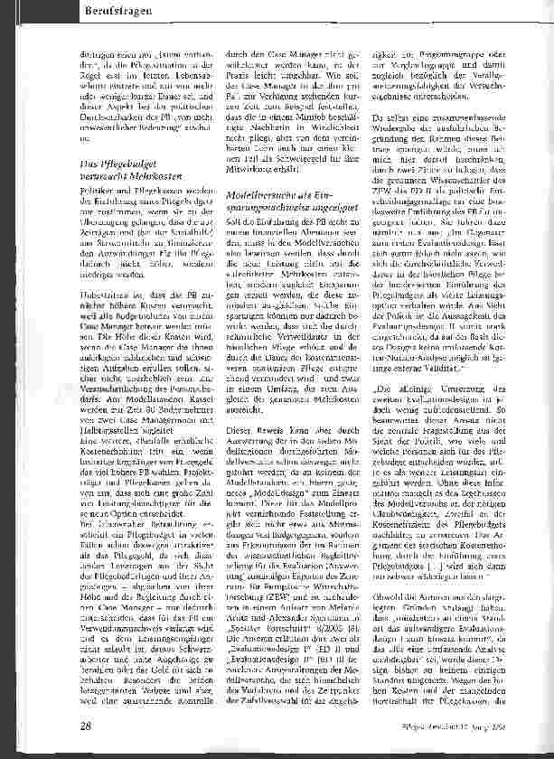 Vorschauseite 3: Das Pflegebudget im Test - Die Bedeutung der Modellversuche als politische Entscheidungsgrundlage