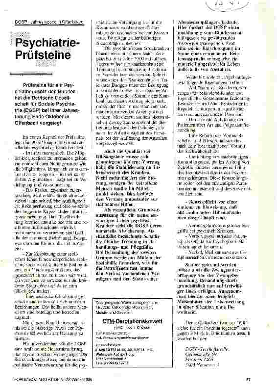 Vorschauseite 1: Psychiatrie- Prüfsteine