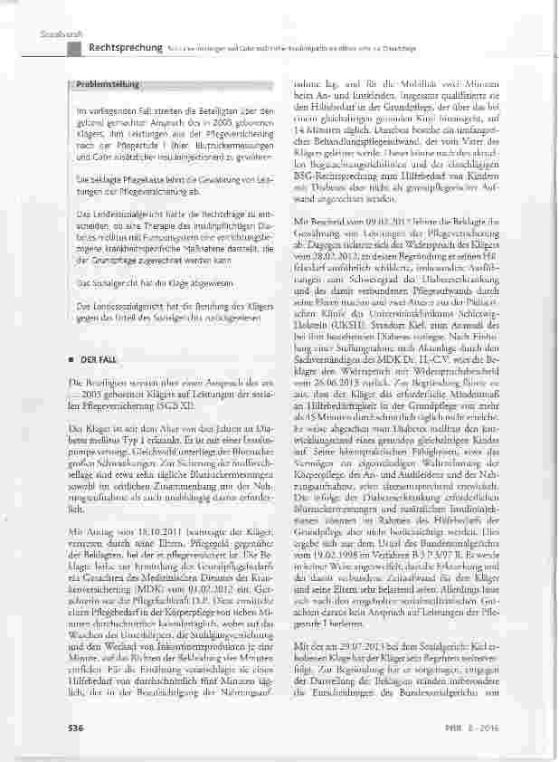 Vorschauseite 2: Blutzuckermessungen und Gabe zusätzlicher Insulininjektionen zählen nicht zur Grundpflege