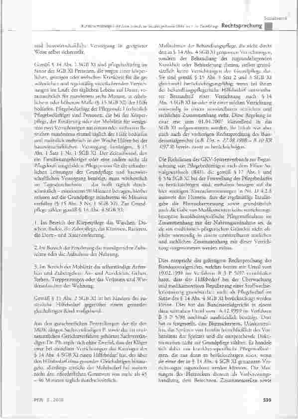 Vorschauseite 5: Blutzuckermessungen und Gabe zusätzlicher Insulininjektionen zählen nicht zur Grundpflege