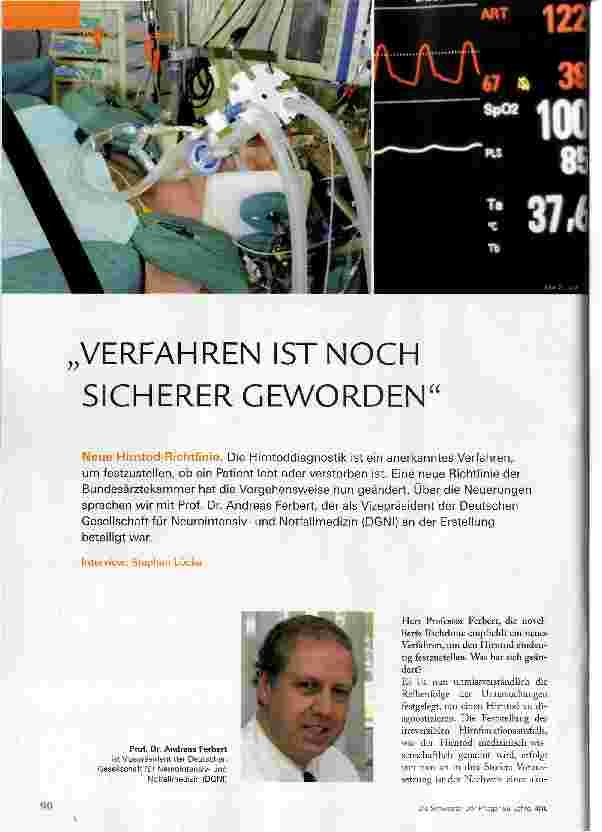Vorschauseite 1: VERFAHREN IST NOCH SICHERER GEWORDEN