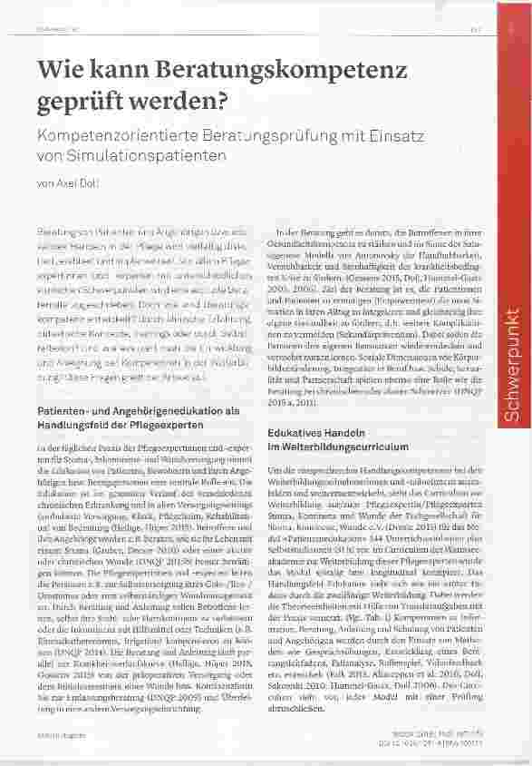 Vorschauseite 1: Wie kann Beratungskompetenz geprüft werden?