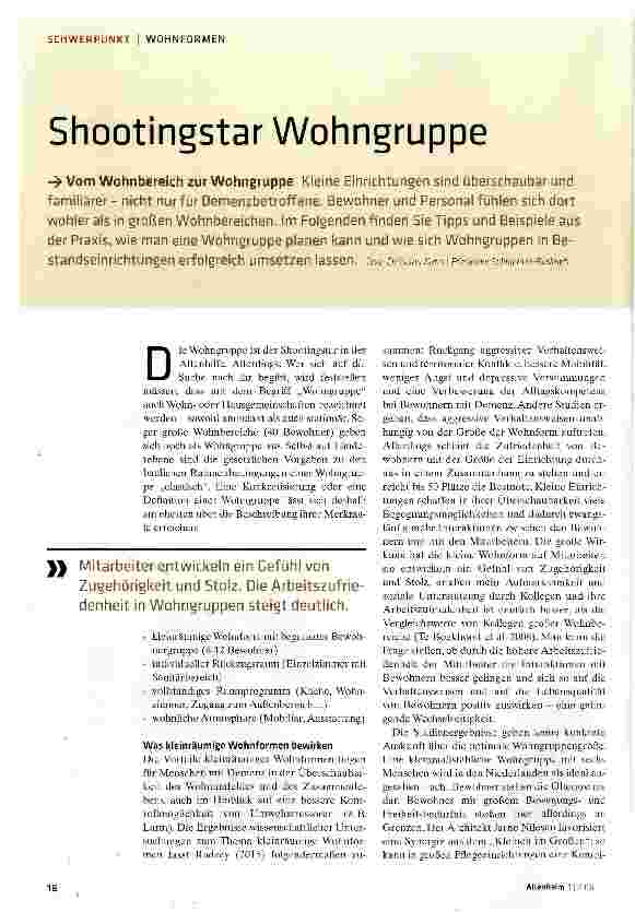 Vorschauseite 1: Shootingstar Wohngruppe