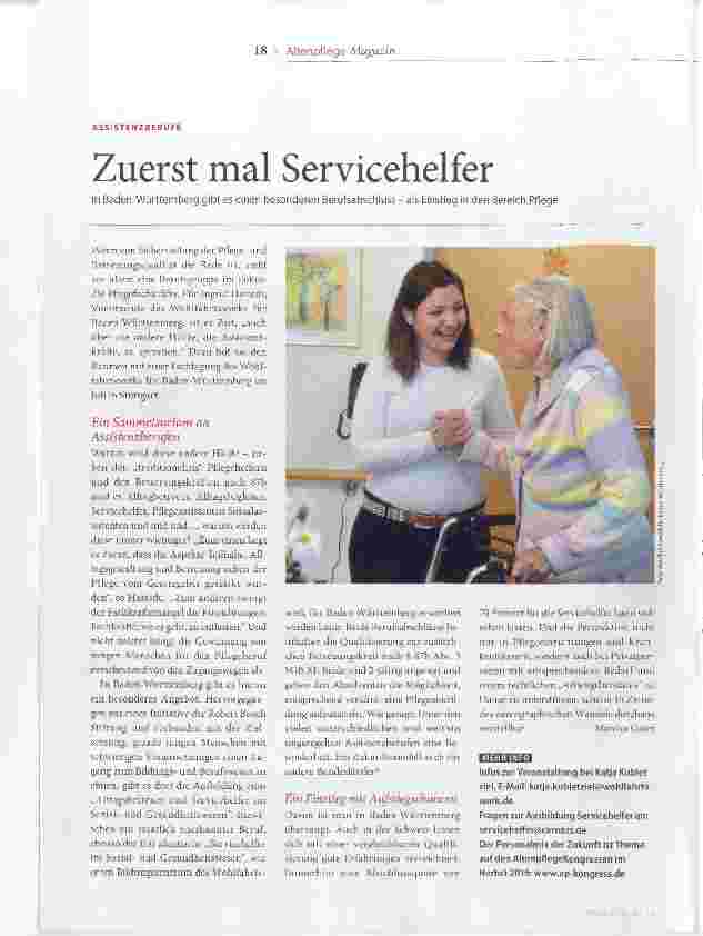 Vorschauseite 1: Zuerst mal Servicehelfer