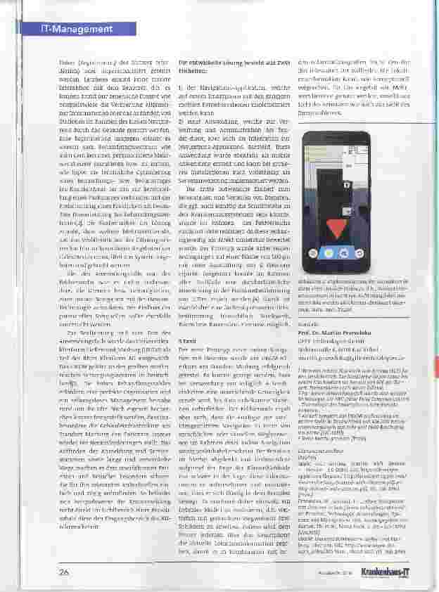 Vorschauseite 3: Lokationsbasierte Informationsund Leitsysteme für Patienten und Besucher von Behandlungszentren Relevante Informationen verzögerungsfrei übermitteln