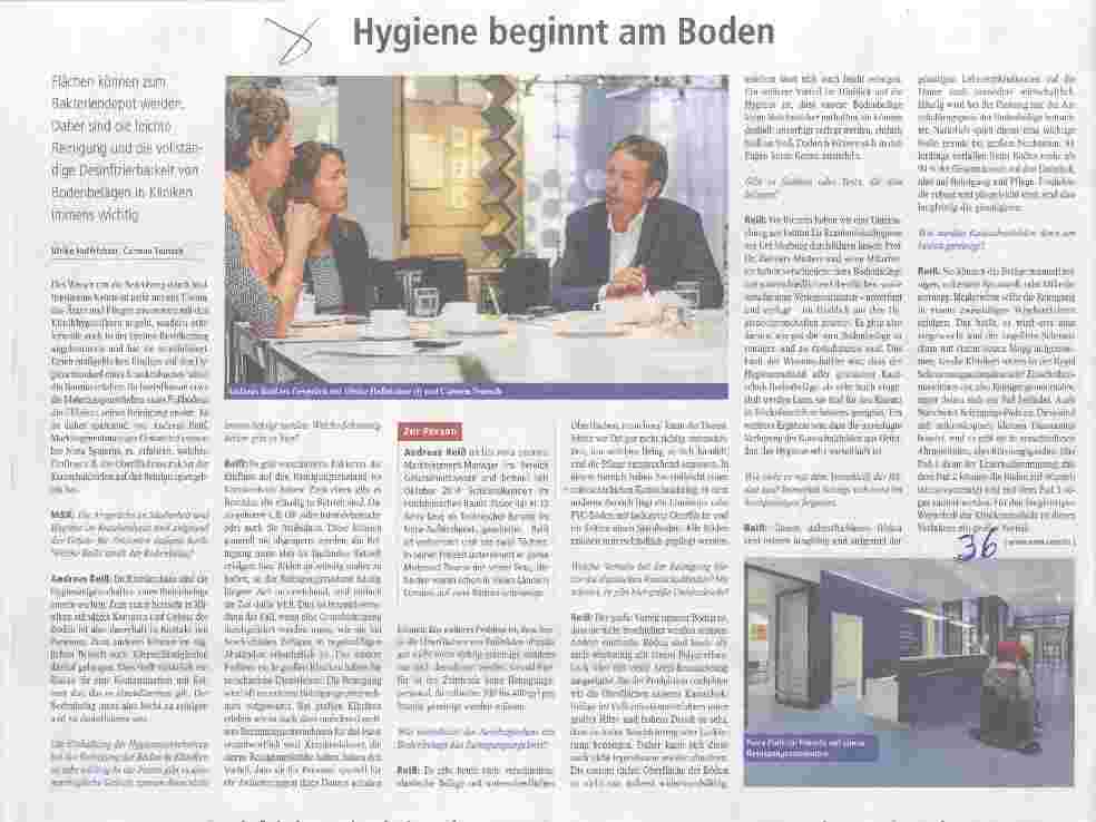 Vorschauseite 1: Hygiene beginnt am Boden