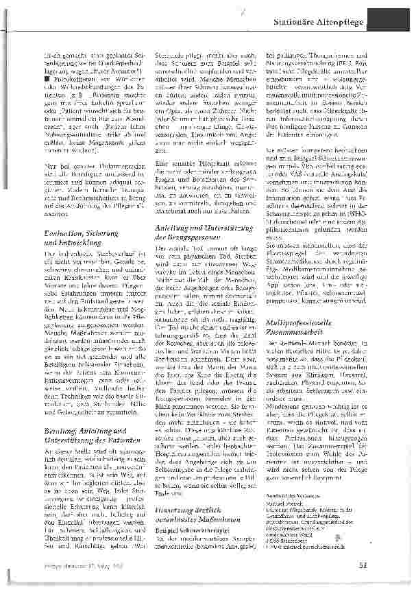 Vorschauseite 4: Palliative Care - Die Pflege schwerstkranker Menschen verbessern