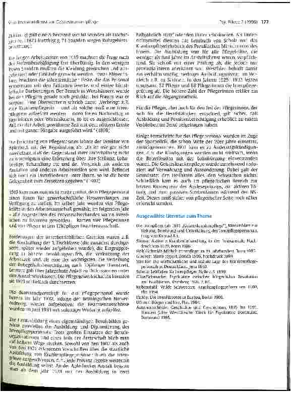 Vorschauseite 5: Vom Irrenwartdienst zur Geisteskrankenpflege - die Herausbildung eines Berufsbildes in den ersten Jahrzehnten des 20. Jahrhunderts