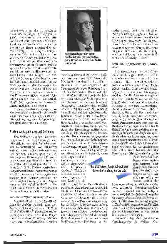 Vorschauseite 2: Kein Anspruch auf rechtswidrige Duldung Zur MeimMindBauV in den neuen Ländern