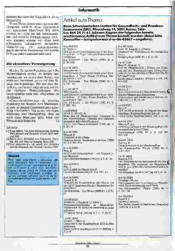 Vorschauseite 4: Computerablehnung Computereuphorie Wie heil ist die Computerwelt