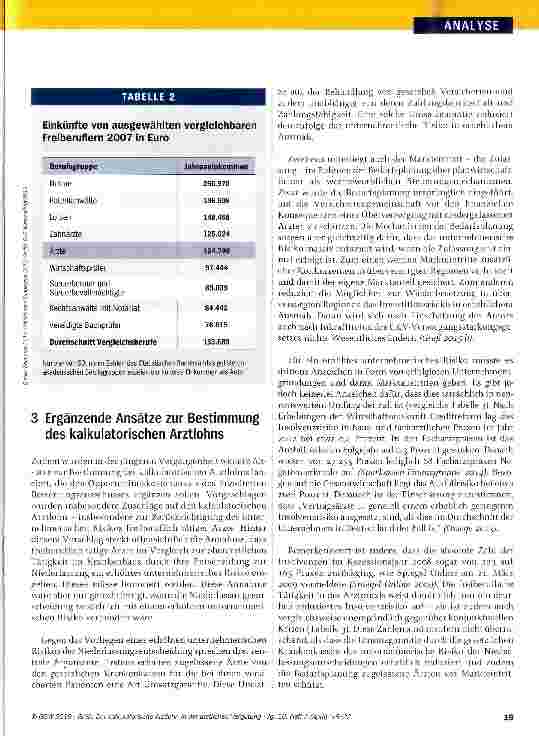 Vorschauseite 5: Der kalkulatorische Arztlohn in der ärztlichen Vergütung
