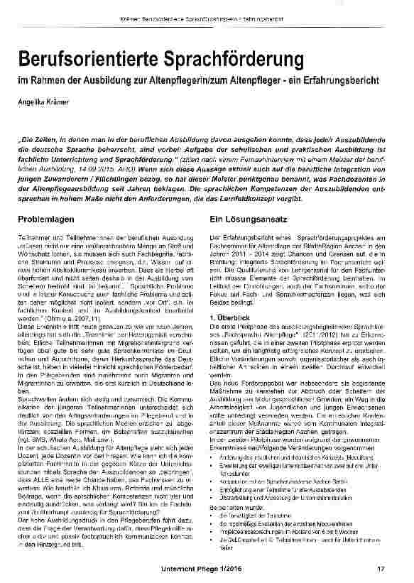 Vorschauseite 1: Berufsorientierte Sprachförderung