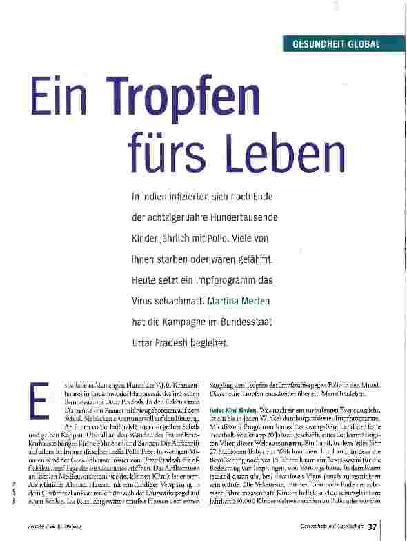 Vorschauseite 2: Ein Tropfen fürs Leben