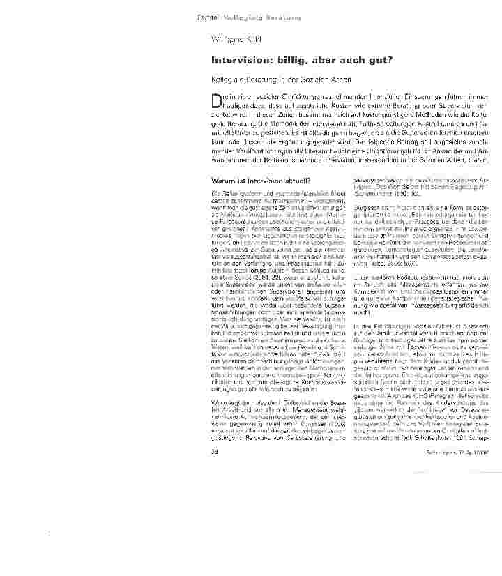 Vorschauseite 1: Intervision: billig, aber auch gut?