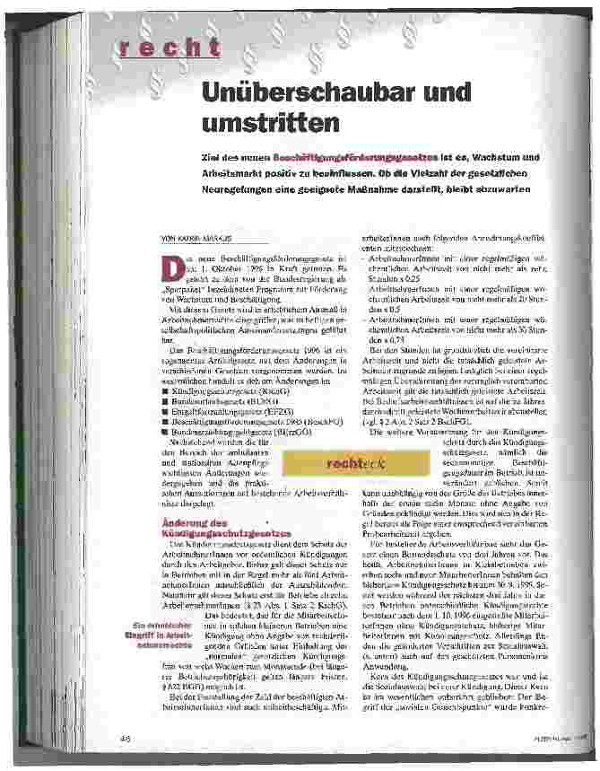 Vorschauseite 1: Unüberschaubar und umstritten