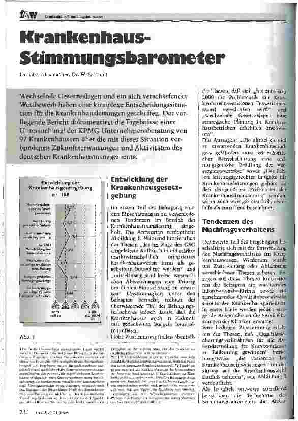 Vorschauseite 1: Krankenhaus-Stimmungsbarometer