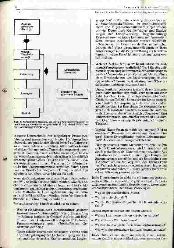 Vorschauseite 2: Das Krankenhaus auf dem Wege zum Unternehmen
